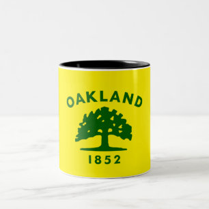 Stadtflagge von Oakland Zweifarbige Tasse