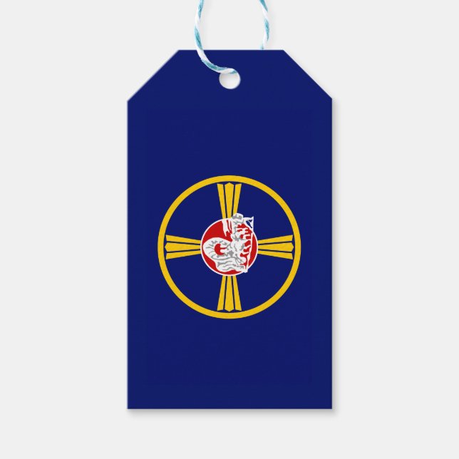 Stadtflagge von Omaha (Nebraska) Geschenkanhänger (Vorderseite)