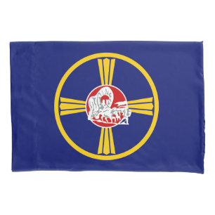 Stadtflagge von Omaha (Nebraska) Kissenbezug