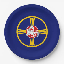 Stadtflagge von Omaha (Nebraska) Pappteller