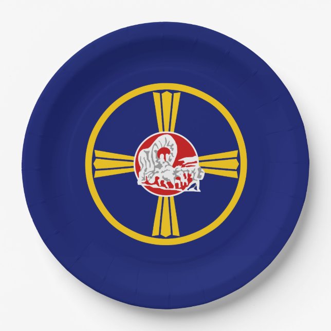 Stadtflagge von Omaha (Nebraska) Pappteller (Vorderseite)