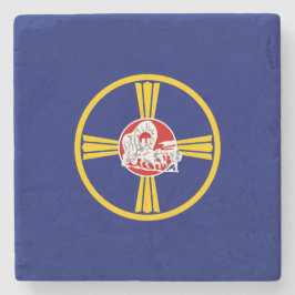 Stadtflagge von Omaha (Nebraska) Steinuntersetzer