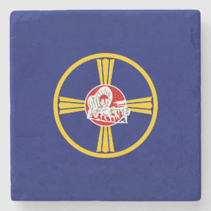 Stadtflagge von Omaha (Nebraska) Steinuntersetzer