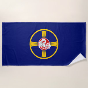 Stadtflagge von Omaha (Nebraska) Strandtuch