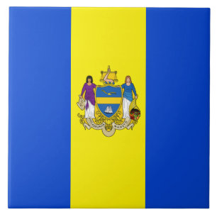 Stadtflagge von Philadelphia Fliese