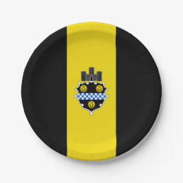 Stadtflagge von Pittsburgh (Pennsylvania) Pappteller