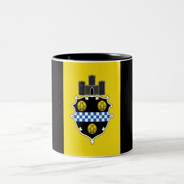 Stadtflagge von Pittsburgh Zweifarbige Tasse (Mittel)