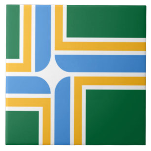 Stadtflagge von Portland Fliese