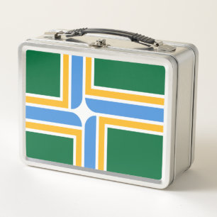 Stadtflagge von Portland Metall Brotdose