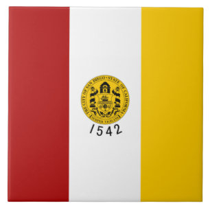 Stadtflagge von San Diego (Kalifornien) Fliese