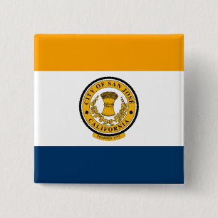 Stadtflagge von San José (Kalifornien) Button