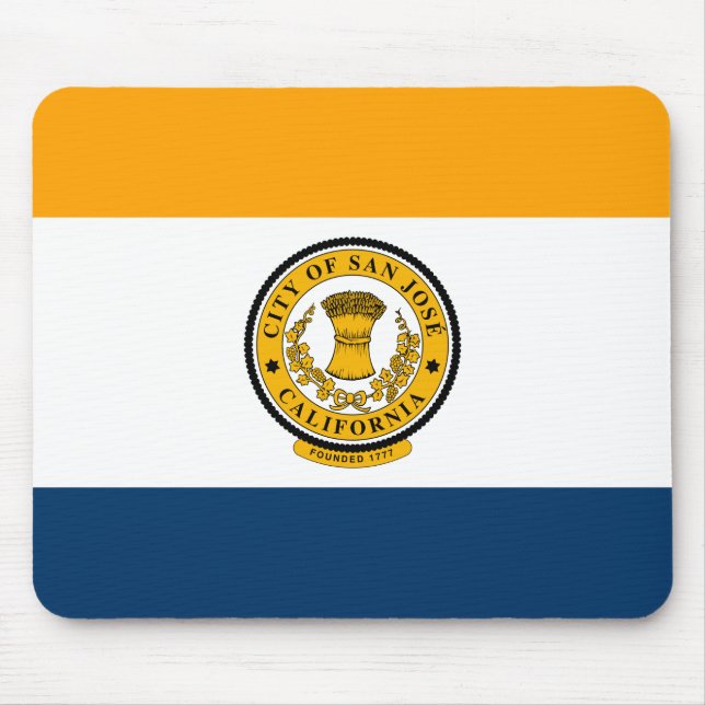 Stadtflagge von San José (Kalifornien) Mousepad (Vorne)