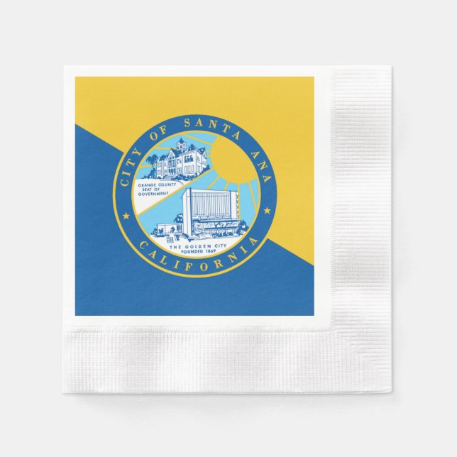Stadtflagge von Santa Ana Serviette (Vorderseite)