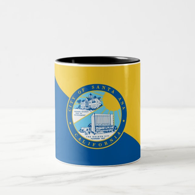 Stadtflagge von Santa Ana Zweifarbige Tasse (Mittel)