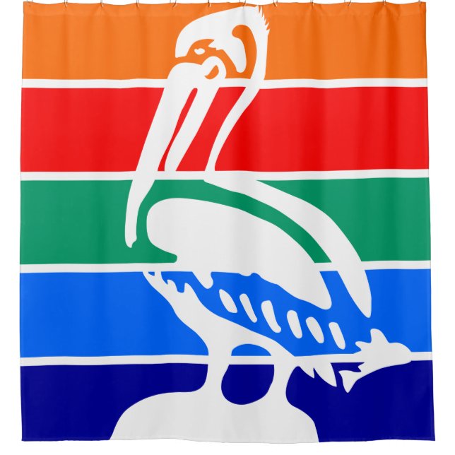 Stadtflagge von St. Petersburg (Florida) Duschvorhang (Vorderseite)