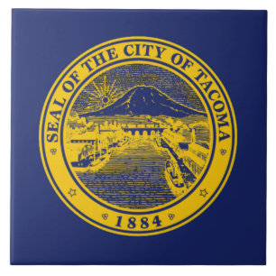 Stadtflagge von Tacoma Fliese