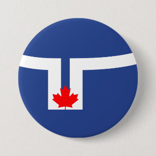 Stadtflagge von Toronto (Kanada) Button