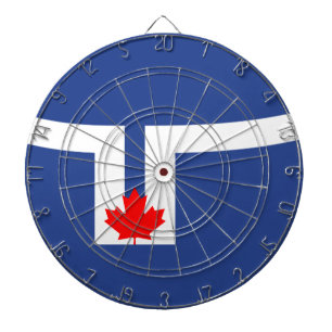 Stadtflagge von Toronto (Kanada) Dartscheibe