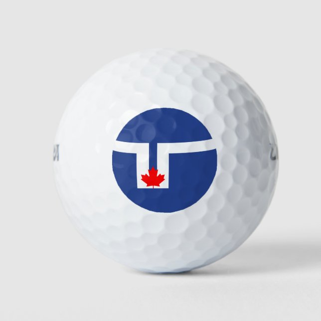 Stadtflagge von Toronto (Kanada) Golfball (Vorderseite)