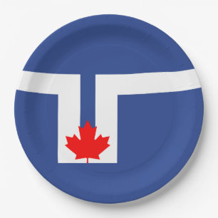 Stadtflagge von Toronto (Kanada) Pappteller