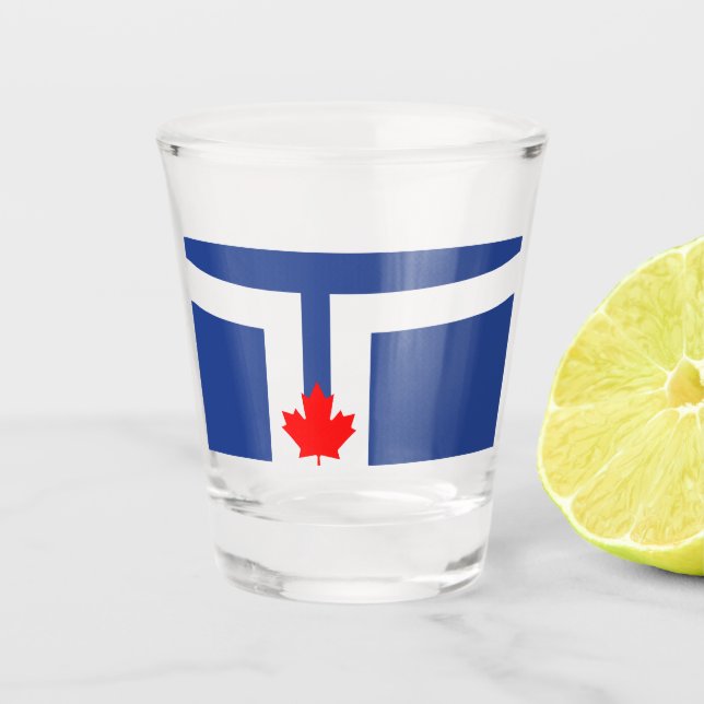 Stadtflagge von Toronto (Kanada) Schnapsglas (Vorderseite)
