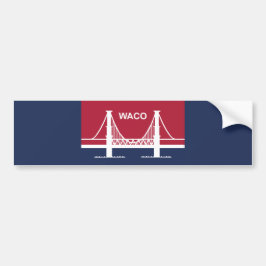 Stadtflagge von Waco (Texas, USA) Autoaufkleber