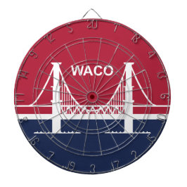 Stadtflagge von Waco (Texas, USA) Dartscheibe