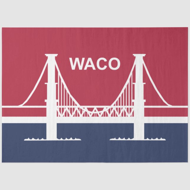 Stadtflagge von Waco (Texas, USA) Seidenpapier (Vorderseite)