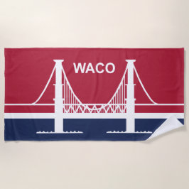 Stadtflagge von Waco (Texas, USA) Strandtuch