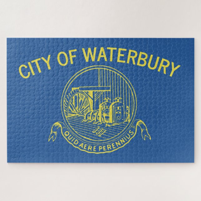 Stadtflagge von Waterbury (Connecticut) (Horizontal)
