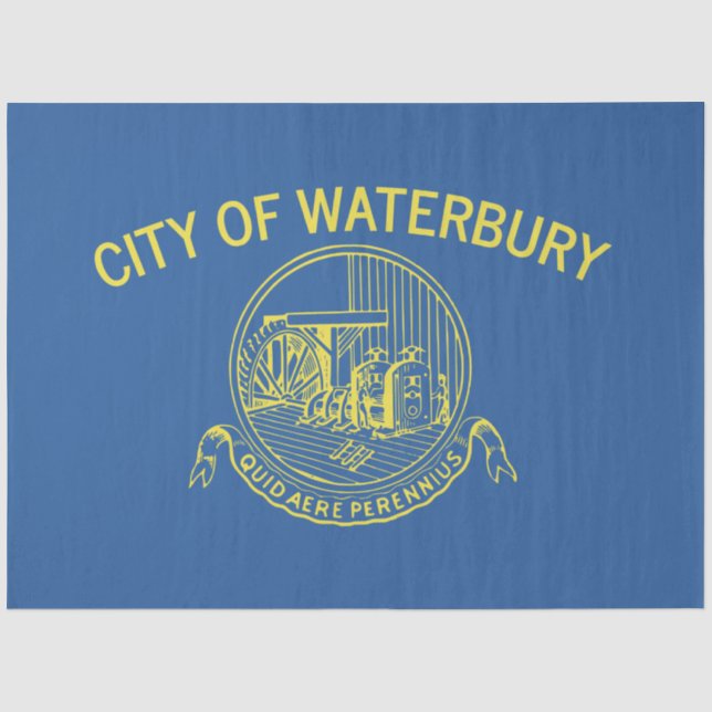 Stadtflagge von Waterbury (Connecticut) Seidenpapier (Vorderseite)