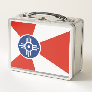 Stadtflagge von Wichita Metall Brotdose