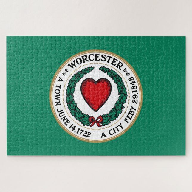 Stadtflagge von Worcester (Massachusetts) (Horizontal)