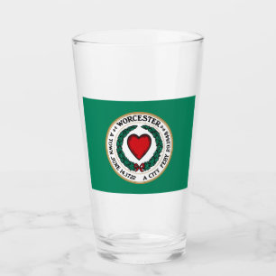 Stadtflagge von Worcester (Massachusetts) Glas