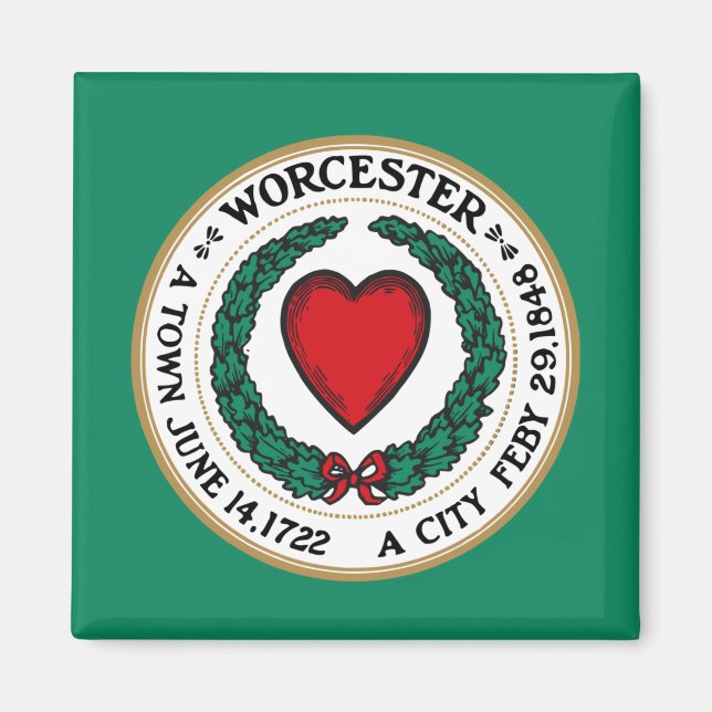 Stadtflagge von Worcester (Massachusetts) Magnet (Vorne)