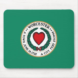 Stadtflagge von Worcester (Massachusetts) Mousepad