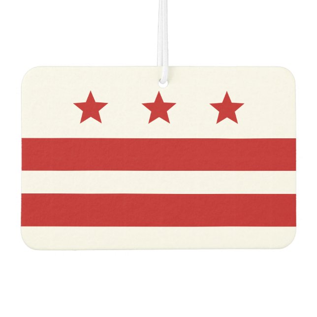 Stadtflagge Washington D.C. Autolufterfrischer (Vorderseite)
