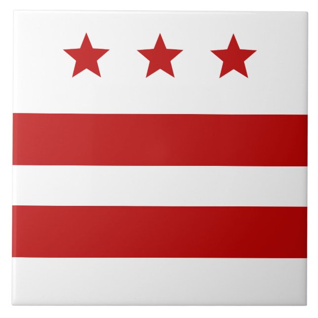 Stadtflagge Washington D.C. Fliese (Vorderseite)