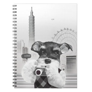 Stadtfotograf: Schnauzer in Taipeh City Notizblock