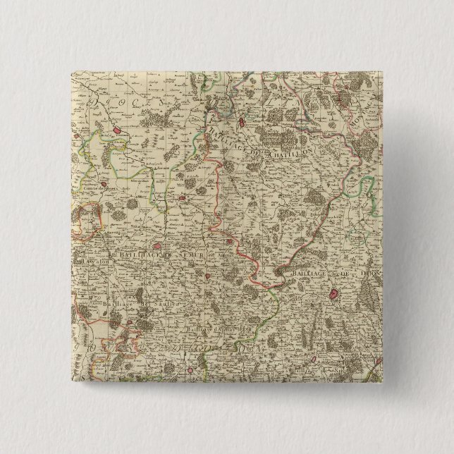 Stadtgebiete Frankreichs Button (Vorderseite)