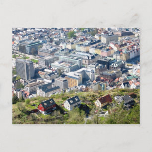 Stadtgrenze - Bergen von oben Postkarte