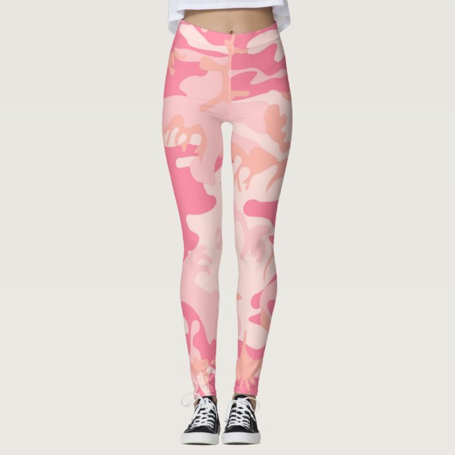 Städtische Baby-Rosa-Camouflage-Leggings Leggings (Vorderseite)