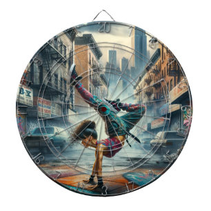Städtische Breakdance-Straßenkunst NYC Design Dartscheibe