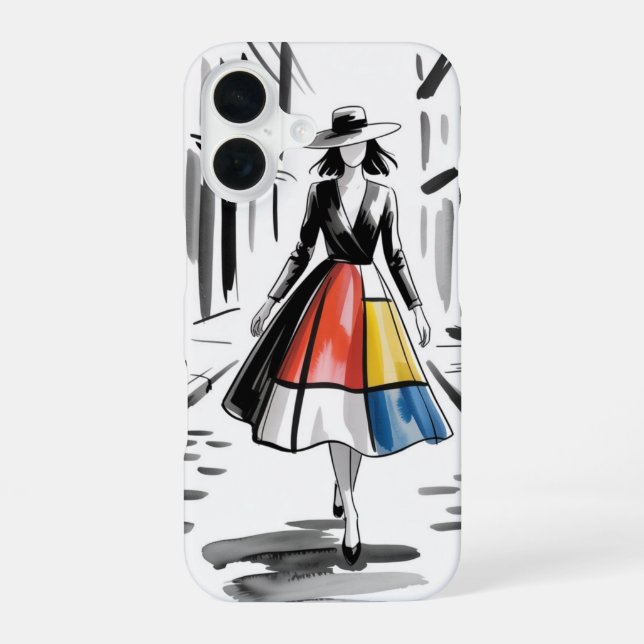 Städtische Chic-Kunst iPhone 16 Hülle (Rückseite)