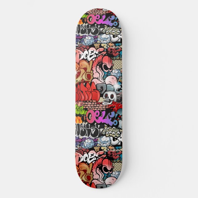 Städtische dynamische Straßenkunst Graffiti Kunstm Skateboard (Vorderseite)