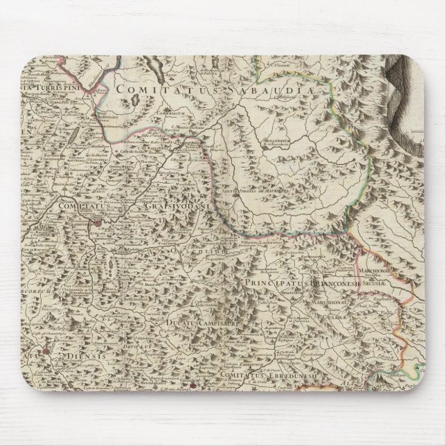 Städtische Gebiete in Frankreich 3 Mousepad (Vorne)