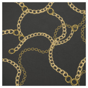 Städtische Goldketten Streetstyle-Muster Stoff
