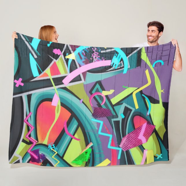 Städtische Graffiti01 Fleecedecke (Beispiel)