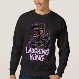 Städtische Graffiti-Hyäne Lachender König Wandkuns Sweatshirt