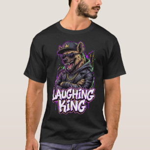 Städtische Graffiti-Hyäne Lachender König Wandkuns T-Shirt
